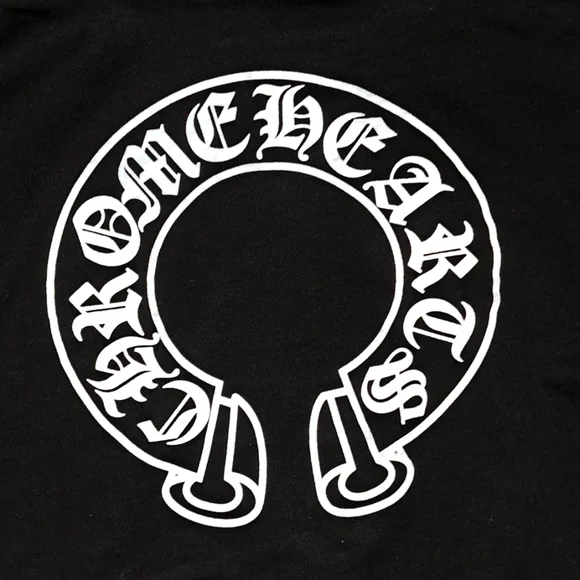 Chrome Hearts Horseshoe Floral Cross Sleve Zip Up Hoodie Black and White - Picture 5 of 7